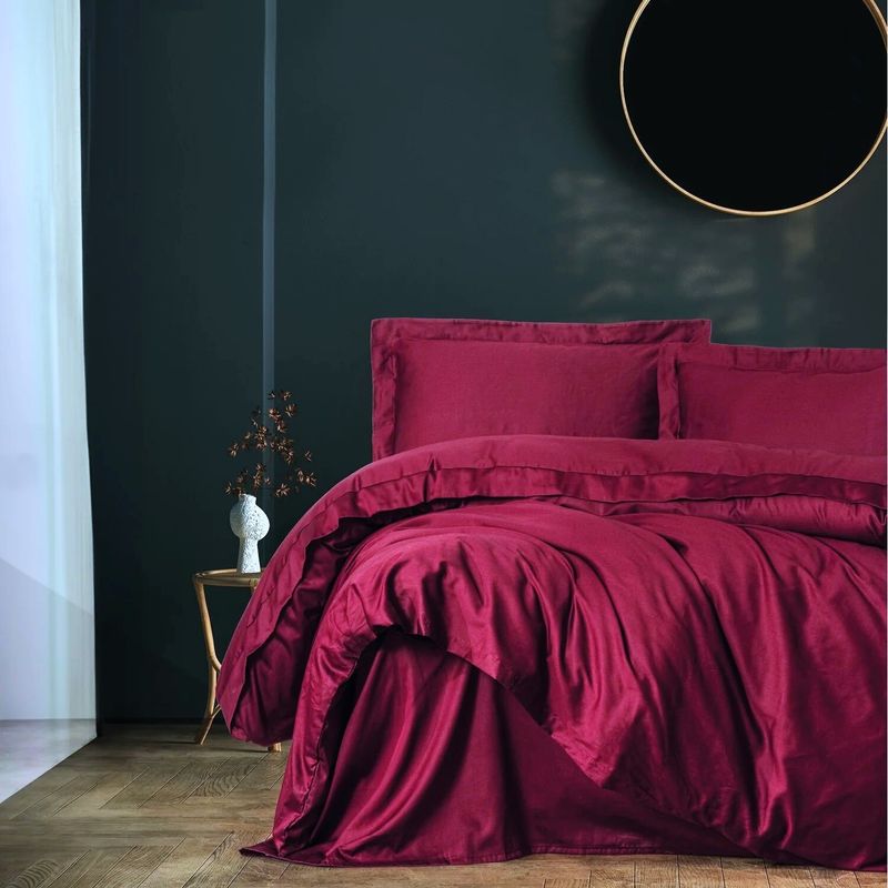 Casa si Gradina - Textile si covoare - Lenjerii de pat - Lenjerii copii - Lenjerie de pat Kotonia Home Hotel King Size, 100% bumbac, Damasc DeLux Saten, violet - Infinity.ro