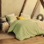 Casa si Gradina - Textile si covoare - Lenjerii de pat - Lenjerii copii - Lenjerie de pat Kotonia Home Hotel King Size, 100% bumbac, Damasc DeLux Saten, verde fistic - Infinity.ro