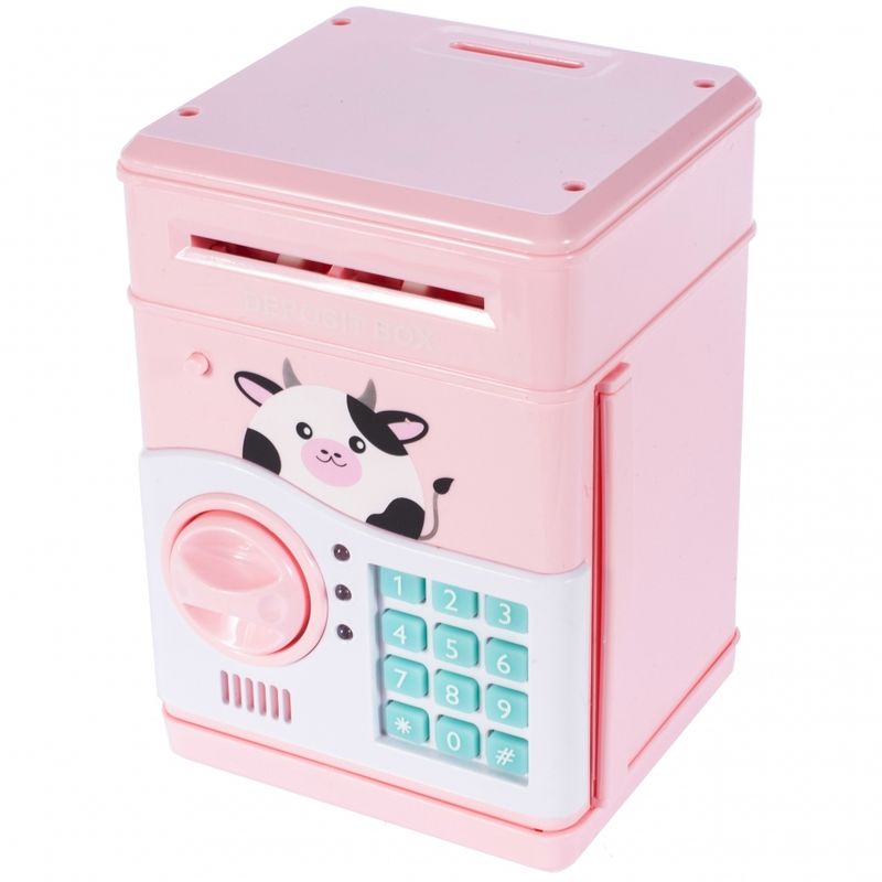 Jucarii, Copii si Bebe - Jucarii si jocuri - Jucarii & jocuri educative - Jucarii interactive - Seif pentru economii cu cod deblocare Pink - Infinity.ro