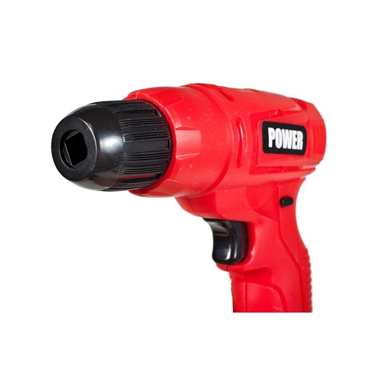 Jucarii, Copii si Bebe - Jucarii si jocuri - Jucarii de rol - Ateliere si bancuri de lucru - Bormasina pentru copii, Power Tools MalPlay , din plastic cu 3 burghie detasabile si sunete, Rosu - Infinity.ro