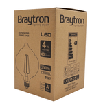 Casa si Gradina - Corpuri si surse de iluminat - Becuri si tuburi neon - Becuri - Bec LED Vintage 4W(40W) Braytron, LM125, E27, 350 lm, lumina calda (2200 K), clasa energetica G - Infinity.ro