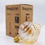 Casa si Gradina - Corpuri si surse de iluminat - Becuri si tuburi neon - Becuri - Bec LED Vintage 4W(40W) Braytron, LM125, E27, 350 lm, lumina calda (2200 K), clasa energetica G - Infinity.ro
