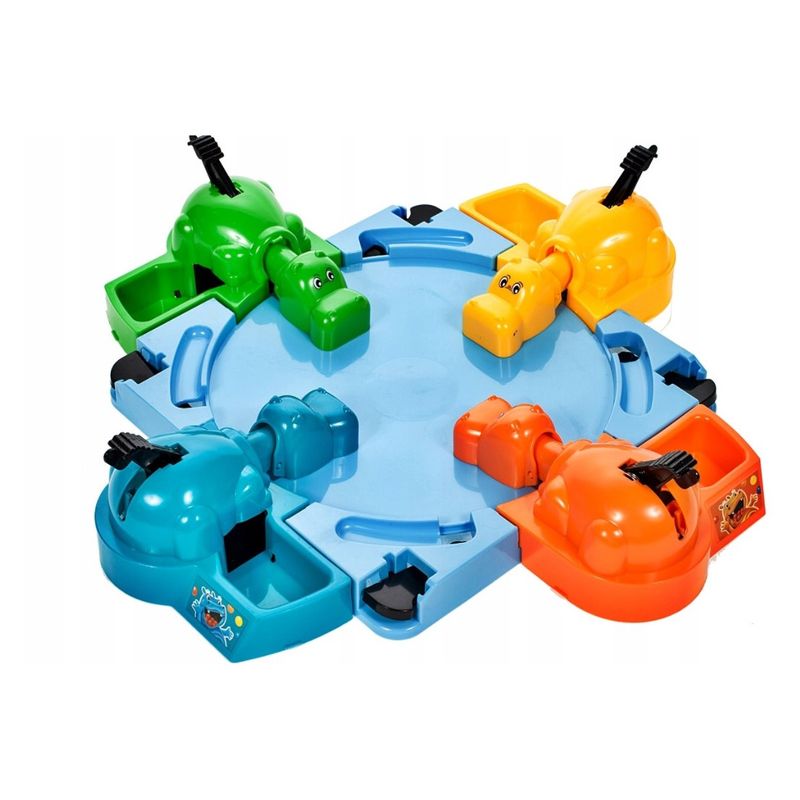 Jucarii, Copii si Bebe - Jucarii si jocuri - Jucarii & jocuri educative - Jucarii interactive - Joc interactiv, Hipopotamii Mancaciosi 4 jucatori Albastru - Infinity.ro