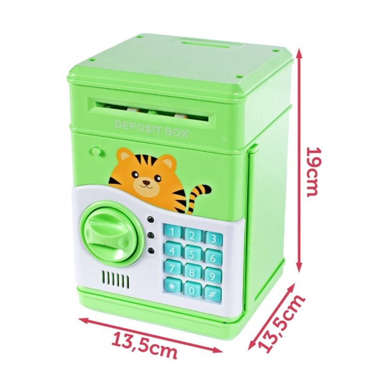 Jucarii, Copii si Bebe - Jucarii si jocuri - Jucarii & jocuri educative - Jucarii interactive - Jucarie interactiva Malplay, Seif pentru economii verde cu pisicuta - Infinity.ro