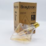Casa si Gradina - Corpuri si surse de iluminat - Becuri si tuburi neon - Becuri - Bec LED Vintage 4W(40W) Braytron, CR110, E27, 350 lm, lumina calda (2200 K), clasa energetica G - Infinity.ro