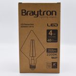 Casa si Gradina - Corpuri si surse de iluminat - Becuri si tuburi neon - Becuri - Bec LED Vintage 4W(40W) Braytron, CR110, E27, 350 lm, lumina calda (2200 K), clasa energetica G - Infinity.ro