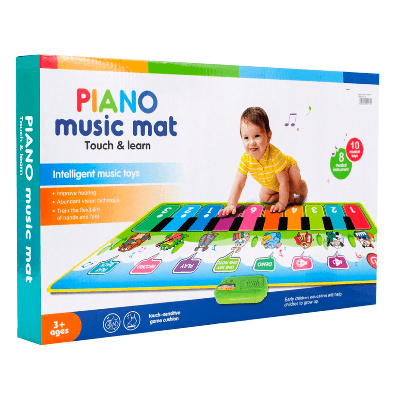 Jucarii, Copii si Bebe - Jucarii si jocuri - Jucarii de rol - Instrumente muzicale de jucarie - Jucarie educationala pian covoras 130 x 48 cm Multicolor - Infinity.ro