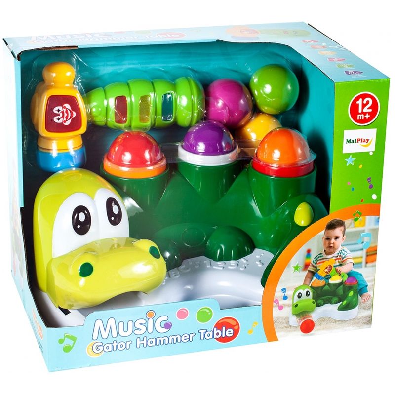 Jucarii, Copii si Bebe - Jucarii si jocuri - Jucarii bebelusi - Jucarii interactive bebelusi - Jucarie Interactiva MalPlay, Crocodilul cu Bile, Verde - Infinity.ro