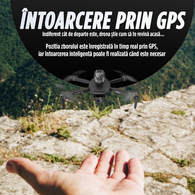 TV, Audio-Video si Foto - Camere de actiune si drone - Drone - Drona Nivazo L500 Pro Max, acumulator 2200mAh, follow me, functie de evitarea obstacolelor, autonomie pana la 25 minute, gesture selfie, raza actiune 1200 metri, aplicatie mobila, filmare si fotografi - Infinity.ro