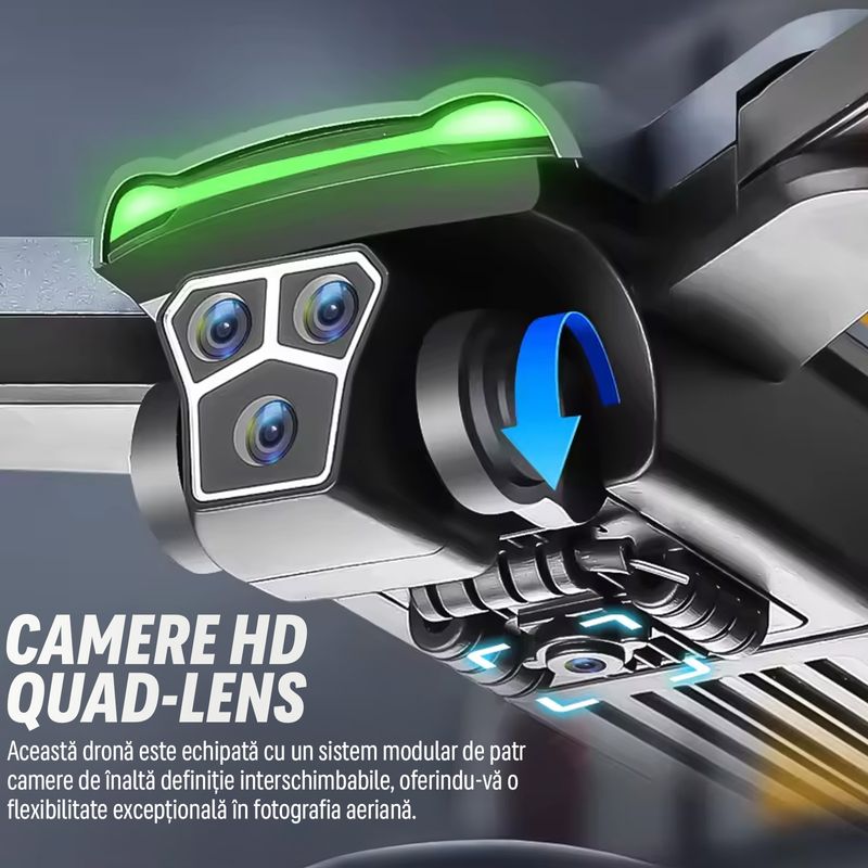 TV, Audio-Video si Foto - Camere de actiune si drone - Drone - Drona Nivazo S166, rotire 360 de grade, follow me, functie de evitarea obstacolelor, 20 de minute rezistenta bateriei, camera duala 4K, gesture selfie, aplicatie mobila, filmare si fotografiere - Infinity.ro