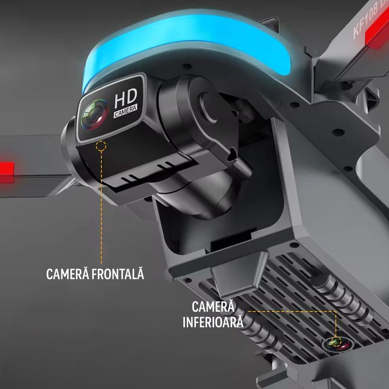 TV, Audio-Video si Foto - Camere de actiune si drone - Drone - Drona Nivazo KF108, acumulator 2200mAh, follow me, functie de evitarea obstacolelor, autonomie pana la 22 minute, gesture selfie, aplicatie mobila, filmare si fotografiere - Infinity.ro