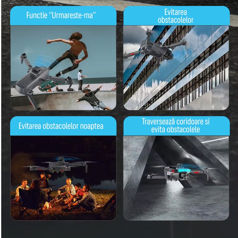 TV, Audio-Video si Foto - Camere de actiune si drone - Drone - Drona Nivazo KF108, acumulator 2200mAh, follow me, functie de evitarea obstacolelor, autonomie pana la 22 minute, gesture selfie, aplicatie mobila, filmare si fotografiere - Infinity.ro