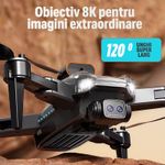 TV, Audio-Video si Foto - Camere de actiune si drone - Drone - Drona Nivazo P11 Pro Max, rotire 360 de grade, follow me, functie de evitarea obstacolelor, 20 de minute rezistenta bateriei, camera duala 8K, gesture selfie, zoom 50x, aplicatie mobila, filmare si fo - Infinity.ro