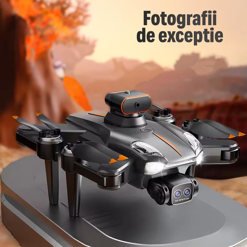 TV, Audio-Video si Foto - Camere de actiune si drone - Drone - Drona Nivazo P11 Pro Max, rotire 360 de grade, follow me, functie de evitarea obstacolelor, 20 de minute rezistenta bateriei, camera duala 8K, gesture selfie, zoom 50x, aplicatie mobila, filmare si fo - Infinity.ro