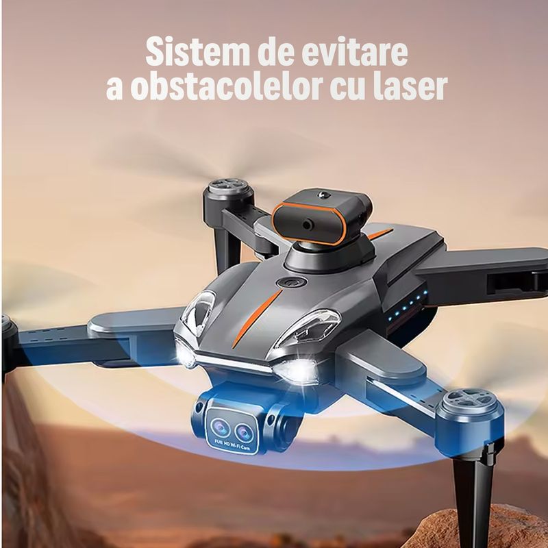 TV, Audio-Video si Foto - Camere de actiune si drone - Drone - Drona Nivazo P11 Pro Max, rotire 360 de grade, follow me, functie de evitarea obstacolelor, 20 de minute rezistenta bateriei, camera duala 8K, gesture selfie, zoom 50x, aplicatie mobila, filmare si fo - Infinity.ro