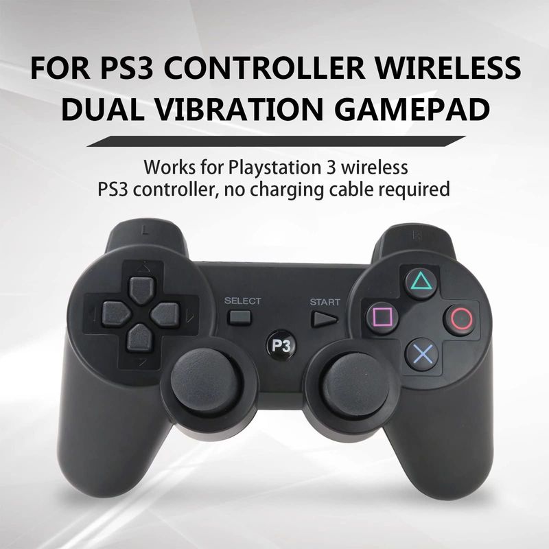 PC, gaming si accesorii - Gaming - Accesorii gaming - Controlere, Volane si Casti gaming - Wireless Controller Compatibil PS3 MRG MP3 , DoubleShock 3, Vibratii, Negru - Infinity.ro