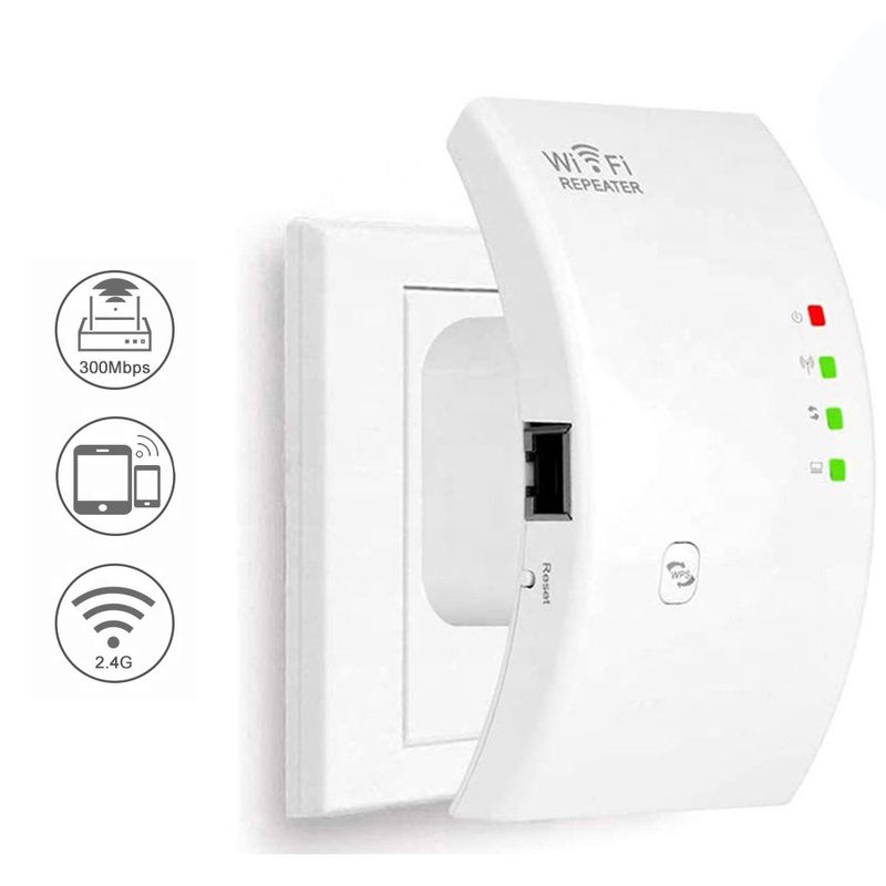 PC, gaming si accesorii - Retelistica - Wireless - Adaptoare wireless - Amplificator Retea Wi-Fi MRG M539, 300 Mbps, WLAN 2.4 GHz, Alb - Infinity.ro