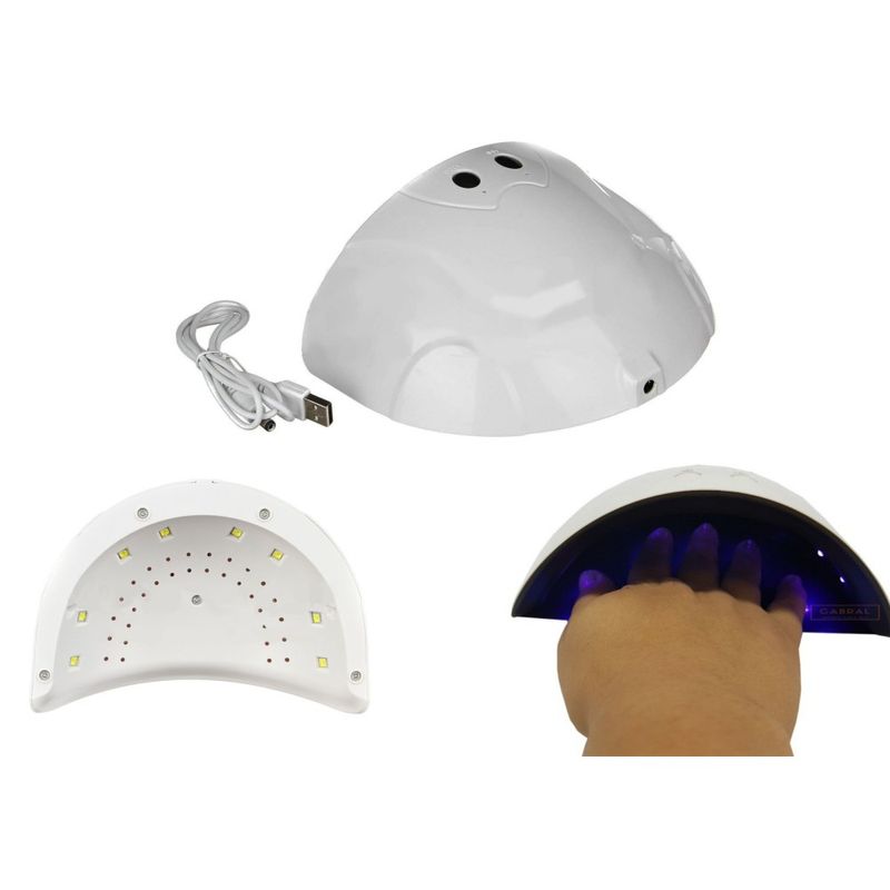 Ingrijire personala si Cosmetice - Aparate & accesorii ingrijire personala - Aparate cosmetice - Aparate pentru manichiura-pedichiura - Lampa Unghii UV Led MRG MK2, 24w, 8 LED, Temporizator, Portabila - Infinity.ro