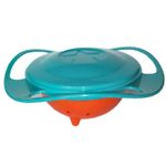 Jucarii, Copii si Bebe - Hrana si alaptare - Biberoane, suzete si accesorii hranire - Articole hranire bebelusi - Bol Copii MRG M-524, Anti-Varsare, Rotire 360 grade, Verde / Portocaliu - Infinity.ro