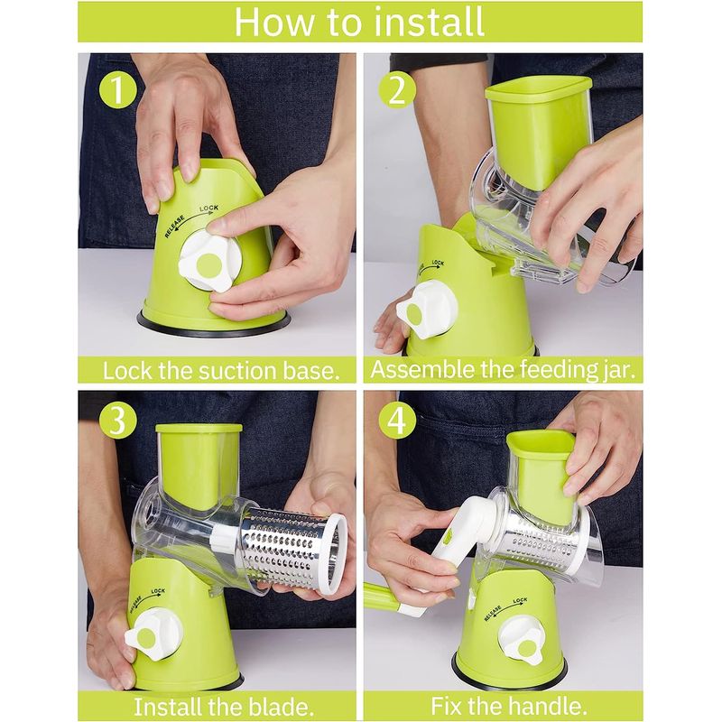 Casa si Gradina - Bucatarie si vesela - Ustensile bucatarie - Razatori si curatatoare - Razatoare Manuala Multifunctionala MRG M891 , Pentru Legume, Rotativa,  3 in 1 - Infinity.ro