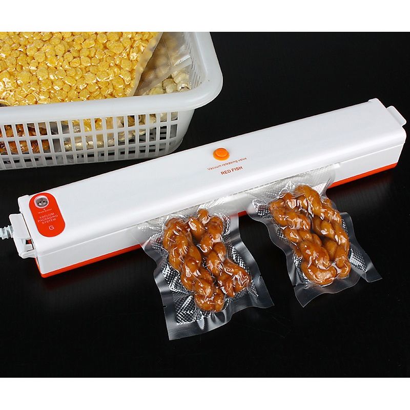 Electronice si Electrocasnice - Electrocasnice bucatarie - Mixere, tocatoare & roboti de bucatarie - Aparate de vidat - Aparat de Vidat si Sigilat Alimente MRG MG88, cu 10x Pungi Incluse, Alb - Infinity.ro