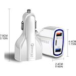 Laptop, Telefoane si Tablete - Telefoane mobile si accesorii - Accesorii Telefoane - Incarcatoare telefoane - Incarcator Auto USB MRG M1101, 7Ah,2x USB, 1xType-C, Qualcomm 3.0, Alb - Infinity.ro