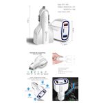 Laptop, Telefoane si Tablete - Telefoane mobile si accesorii - Accesorii Telefoane - Incarcatoare telefoane - Incarcator Auto USB MRG M1101, 7Ah,2x USB, 1xType-C, Qualcomm 3.0, Alb - Infinity.ro