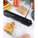 Electronice si Electrocasnice - Electrocasnice bucatarie - Mixere, tocatoare & roboti de bucatarie - Aparate de vidat - Aparat de Vidat si Sigilat Alimente MRG MFK01, cu 5x Pungi Incluse, Negru - Infinity.ro