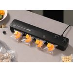 Electronice si Electrocasnice - Electrocasnice bucatarie - Mixere, tocatoare & roboti de bucatarie - Aparate de vidat - Aparat de Vidat si Sigilat Alimente MRG MFK01, cu 5x Pungi Incluse, Negru - Infinity.ro