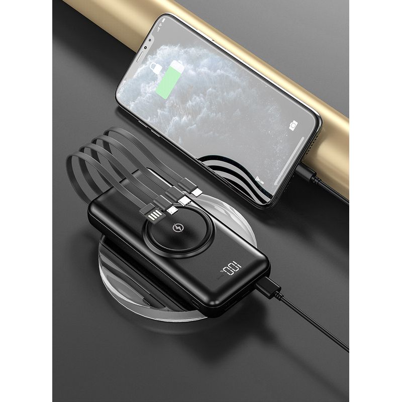 Laptop, Telefoane si Tablete - Telefoane mobile si accesorii - Accesorii Telefoane - Baterii externe - Power Bank Wireless MRG M762, 10000mah, 3in1, Negru - Infinity.ro