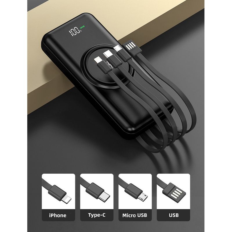 Laptop, Telefoane si Tablete - Telefoane mobile si accesorii - Accesorii Telefoane - Baterii externe - Power Bank Wireless MRG M762, 10000mah, 3in1, Negru - Infinity.ro