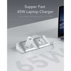 Incarcator laptop Veger CPD65E, 65W, Fast Charge, USB Type-C, Alb