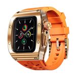 Laptop, Telefoane si Tablete - Wearables si gadgeturi - Wearables - Smartwatch-uri - Husa pentru Apple Watch 4 / 5 / 6 / SE (44mm) + Curea - ShellBox Waterproof IP68 - Rose Auriu - Infinity.ro