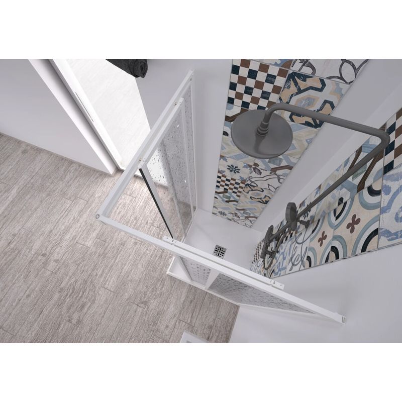 Casa si Gradina - Sanitare - Cazi si cabine de dus - Cabine dus - Cabina dus patrata IDRA, fara cadita, material PVC, 90x90x190 cm - Infinity.ro