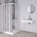 Casa si Gradina - Sanitare - Cazi si cabine de dus - Cabine dus - Cabina dus patrata IDRA, fara cadita, material PVC, 90x90x190 cm - Infinity.ro