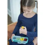 Jucarii, Copii si Bebe - Hrana si alaptare - Scaune de masa bebe - Cutie Snack 4 Compartimente, Melii, Blue - Infinity.ro