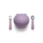 Jucarii, Copii si Bebe - Hrana si alaptare - Scaune de masa bebe - Castronel Silicon Cu Capac Si Tacamuri, Melii, Model Pisica - Infinity.ro