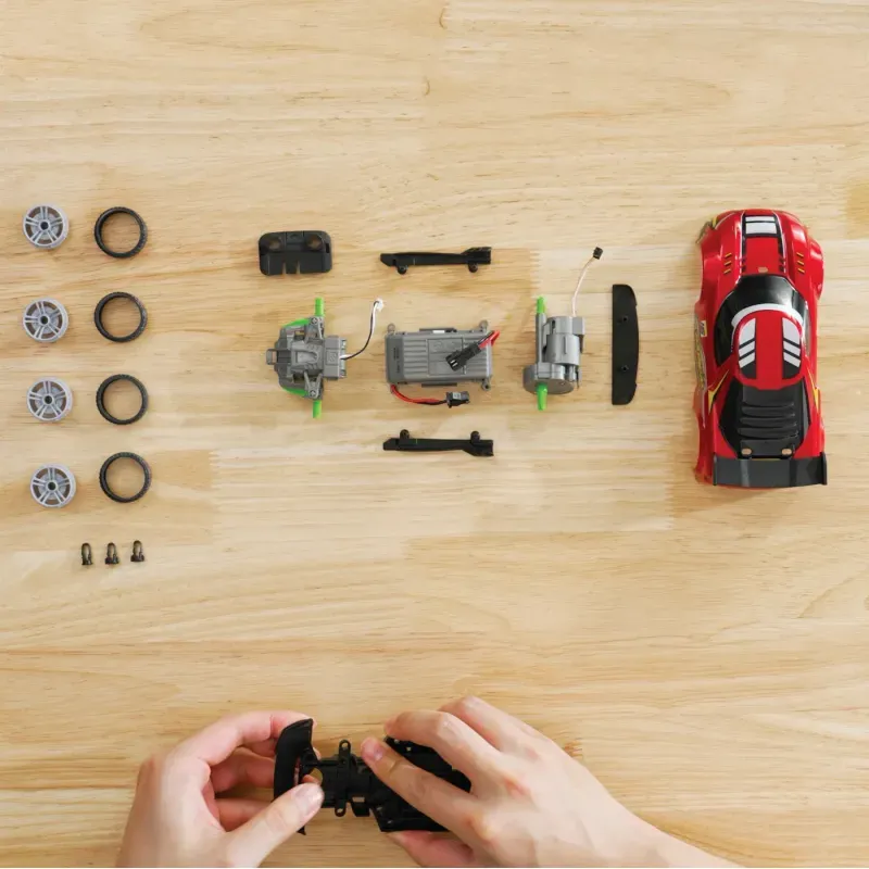 Jucarii, Copii si Bebe - Jucarii si jocuri - Vehicule si jucarii cu telecomanda - Masinute - Silverlit Exost Build 2 Drive Masinuta Rc Rosie - Infinity.ro