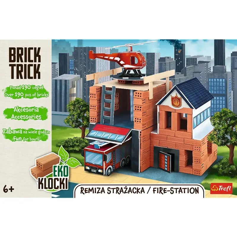 Jucarii, Copii si Bebe - Jucarii si jocuri - Jocuri si puzzle - Puzzle - Brick Trick Xl Statie De Pompieri - Infinity.ro