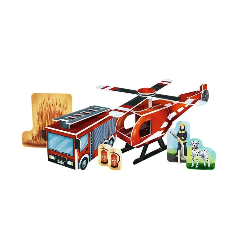 Jucarii, Copii si Bebe - Jucarii si jocuri - Jocuri si puzzle - Puzzle - Brick Trick Xl Statie De Pompieri - Infinity.ro