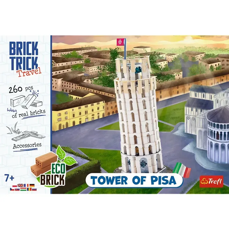 Jucarii, Copii si Bebe - Jucarii si jocuri - Jocuri si puzzle - Puzzle - Brick Trick L Travel Turnul Pisa - Infinity.ro