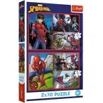 Jucarii, Copii si Bebe - Jucarii si jocuri - Jocuri si puzzle - Puzzle - Puzzle Trefl 2x70 Marvel Spider-man Aventurile Lui Spider-man - Infinity.ro
