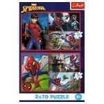 Jucarii, Copii si Bebe - Jucarii si jocuri - Jocuri si puzzle - Puzzle - Puzzle Trefl 2x70 Marvel Spider-man Aventurile Lui Spider-man - Infinity.ro