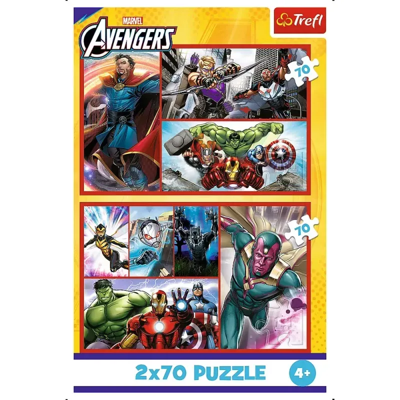 Jucarii, Copii si Bebe - Jucarii si jocuri - Jocuri si puzzle - Puzzle - Puzzle Trefl 2x70 Marvel Avengers Misiunea Super Eroilor Marvel Avengers - Infinity.ro