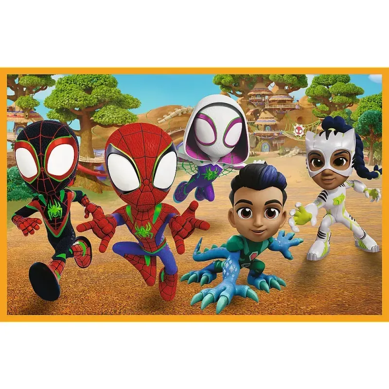 Jucarii, Copii si Bebe - Jucarii si jocuri - Jocuri si puzzle - Puzzle - Puzzle Trefl 2x24 Spidey And His Amazing Friends Dino-webs Spidey Si Dinozaurii - Infinity.ro