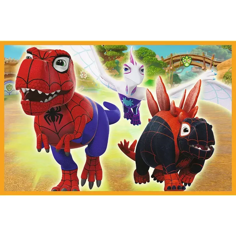 Jucarii, Copii si Bebe - Jucarii si jocuri - Jocuri si puzzle - Puzzle - Puzzle Trefl 2x24 Spidey And His Amazing Friends Dino-webs Spidey Si Dinozaurii - Infinity.ro