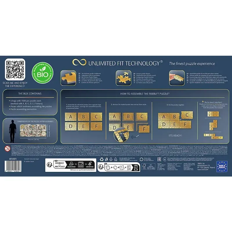 Jucarii, Copii si Bebe - Jucarii si jocuri - Jocuri si puzzle - Puzzle - Puzzle Trefl Uft 9000 Harti Celeste Antice - Infinity.ro