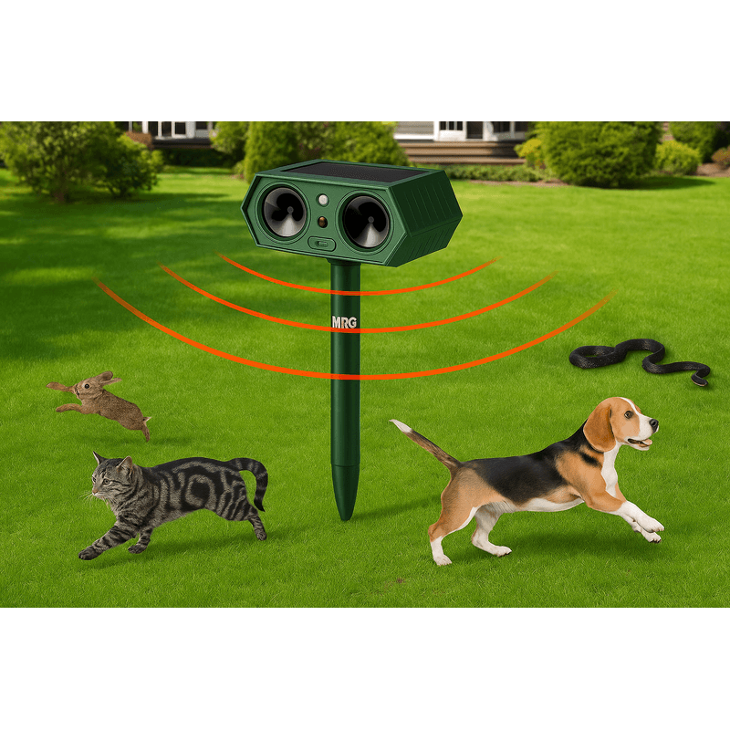 Casa si Gradina - Gradinarit si plante - Intretinere gradina - Articole daunatori gradina - Aparat Anti Daunatori Ultrasonic Solar Animale MRG M1190, Senzor, Exterior - Infinity.ro