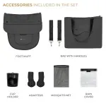 Jucarii, Copii si Bebe - Carucioare si articole de transport - Carucioare - Carucioare 3 in 1 - Carucior Kinderkraft Yoxi 3in1 (mink Pro) Moon Grey - Infinity.ro