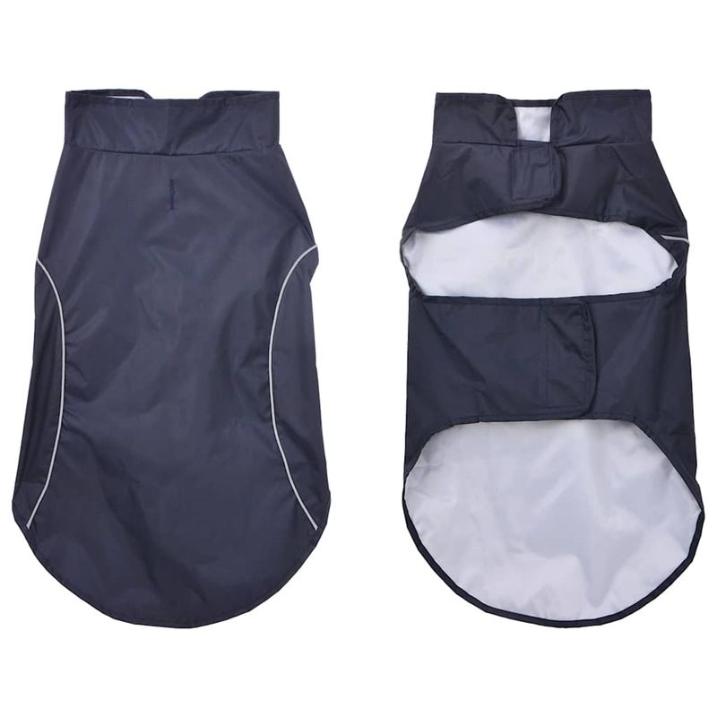 Petshop - Articole imbracaminte - Haine animale - Pelerina de ploaie pentru caini cu benzi reflectorizante XL, bleumarin - Infinity.ro
